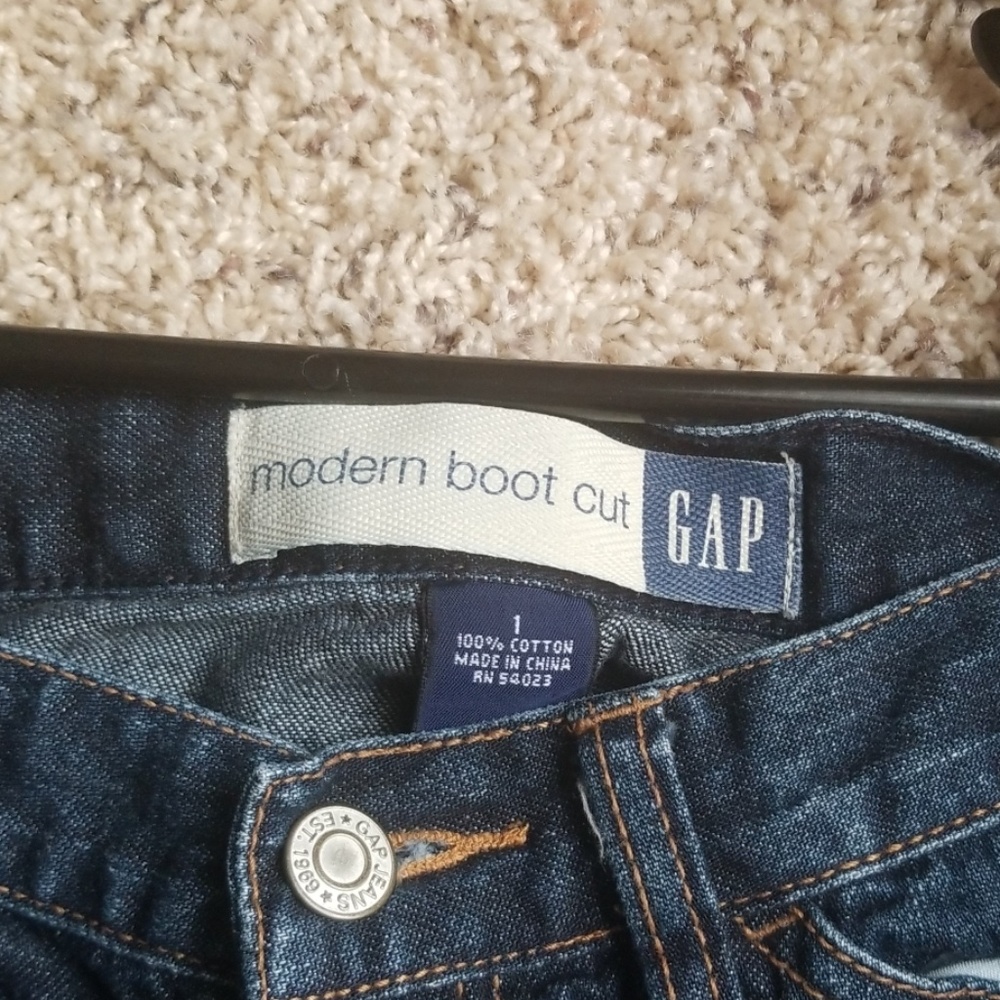 Gap Modern Boot Cut Jeans Sz 1 w/ Grommets - Picture 4 of 4